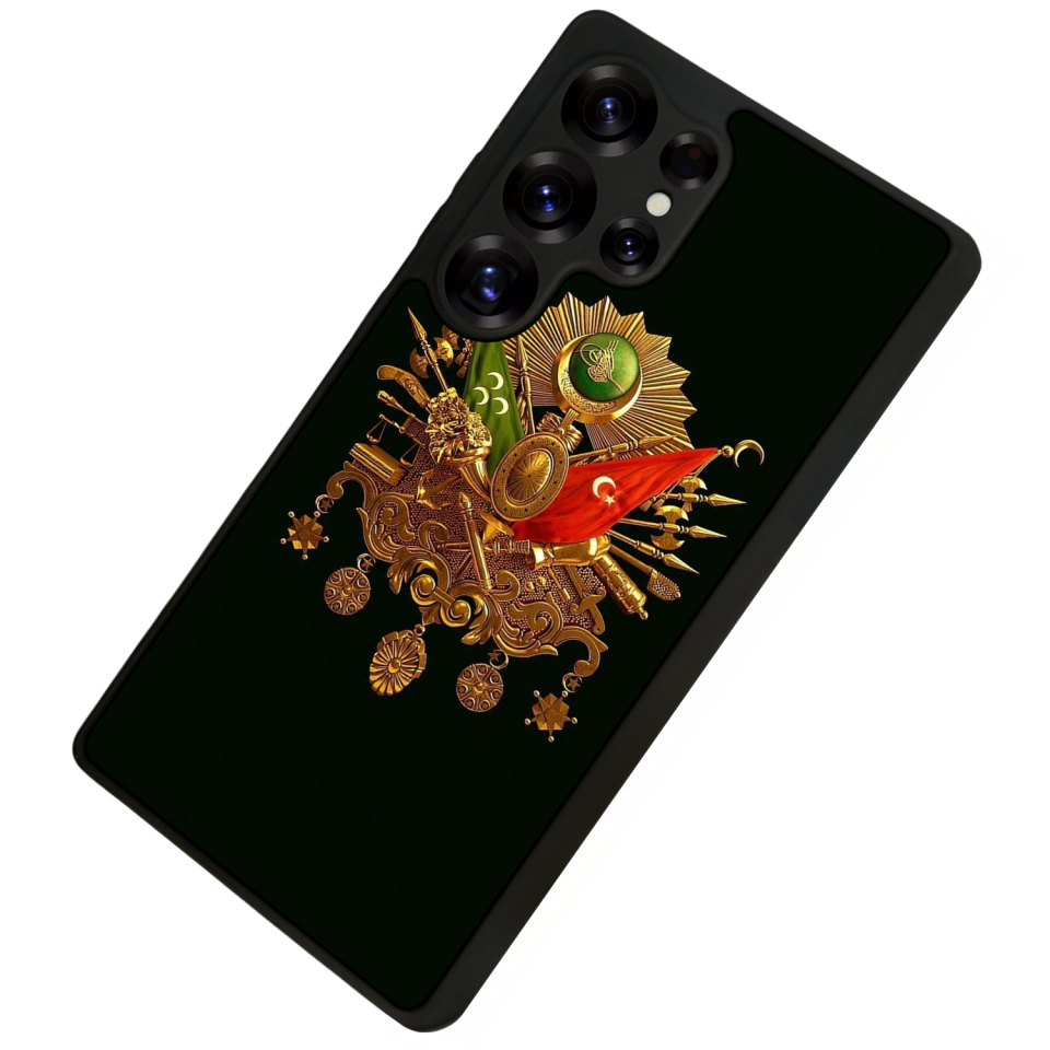 Samsung Galaxy S25 Ultra Uyumlu Osmanli Tugrasi Tasarımlı Glossy Premium Kılıf