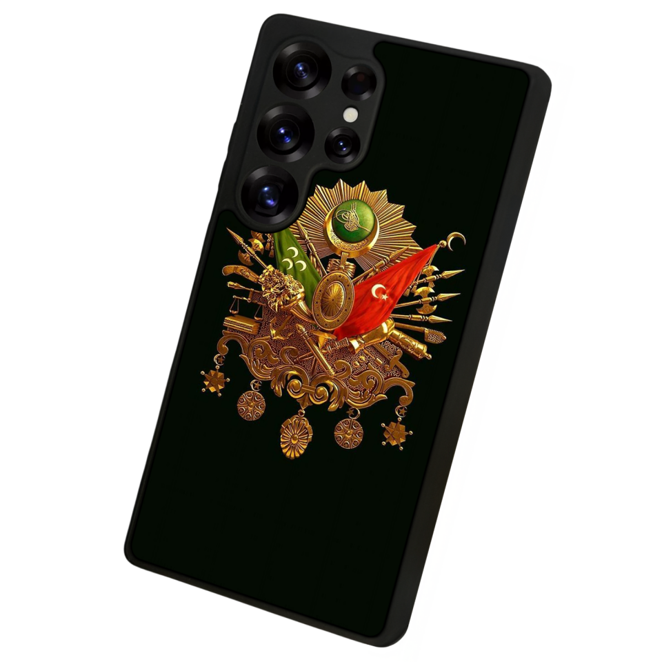 Samsung Galaxy S25 Ultra Uyumlu Osmanli Tugrasi Tasarımlı Glossy Premium Kılıf