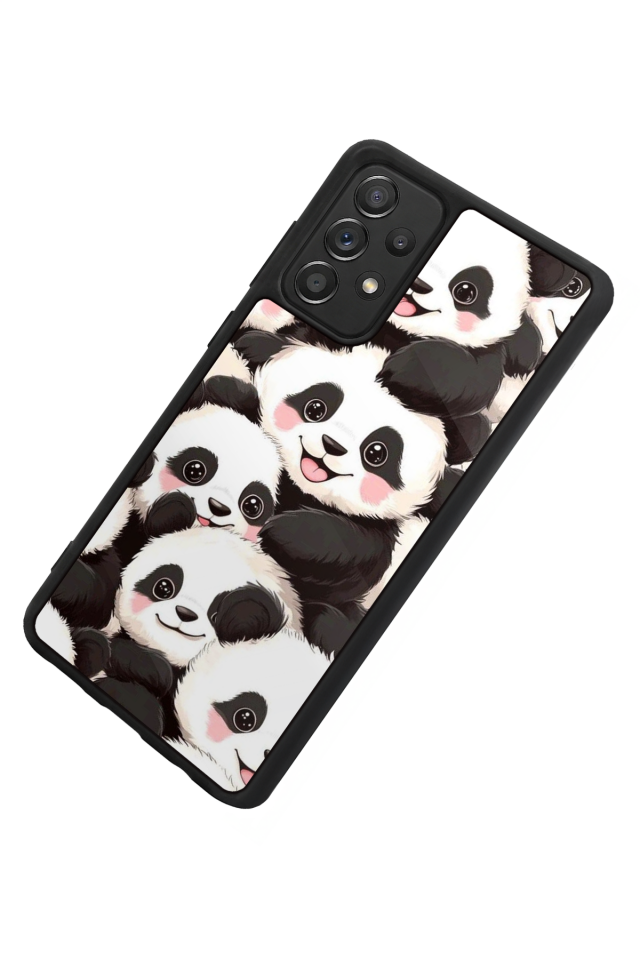 Samsung Galaxy A72 Uyumlu Panda Tasarımlı Glossy Premium Kılıf