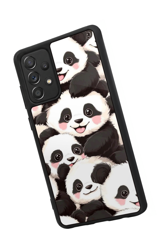 Samsung Galaxy A72 Uyumlu Panda Tasarımlı Glossy Premium Kılıf