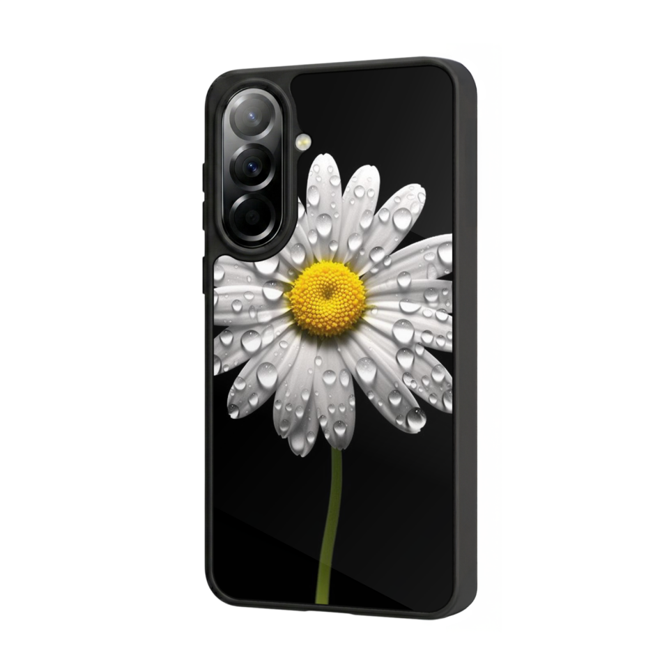 Samsung Galaxy A37 Uyumlu Papatya Tasarımlı Glossy Premium Kılıf