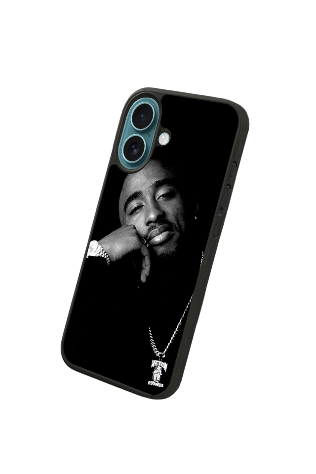 iPhone 16 Plus Uyumlu Tupac Tasarımlı Glossy Premium Kılıf