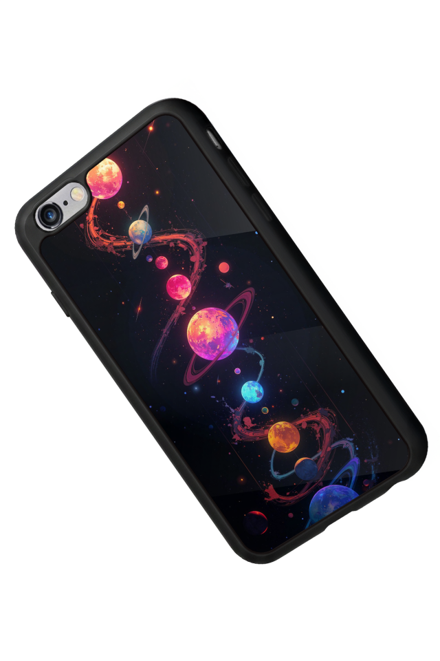 iPhone 6 Plus Uyumlu Uzay Tasarımlı Glossy Premium Kılıf