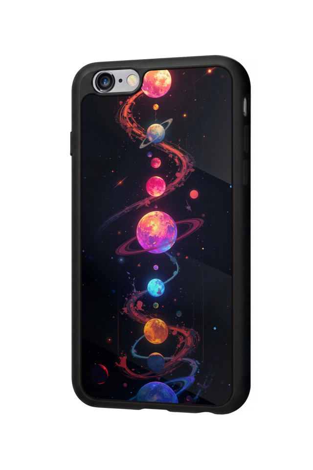 iPhone 6 Plus Uyumlu Uzay Tasarımlı Glossy Premium Kılıf