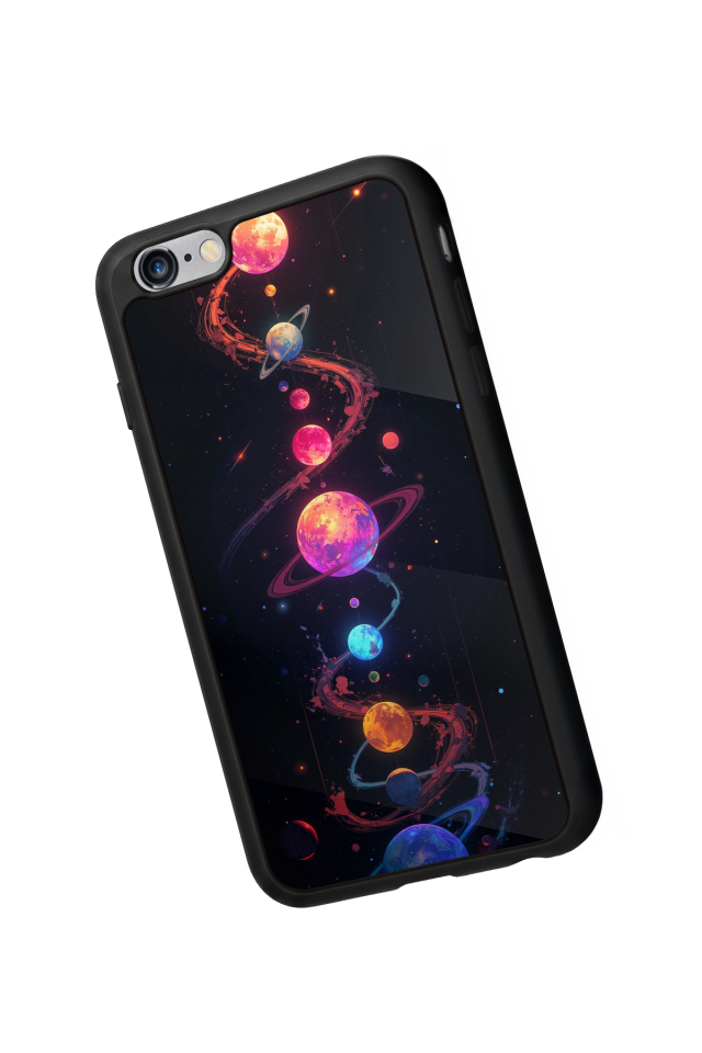 iPhone 6 Plus Uyumlu Uzay Tasarımlı Glossy Premium Kılıf