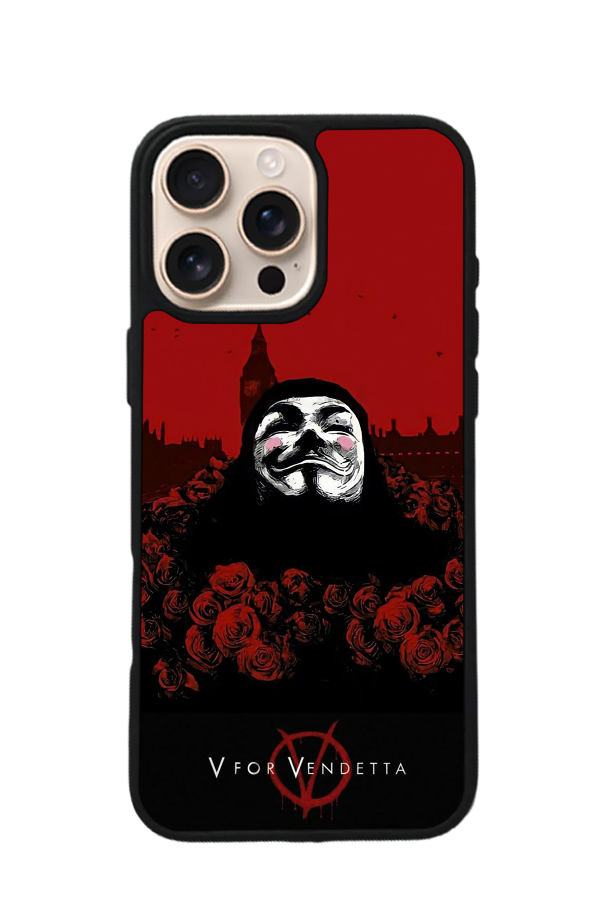 iPhone 15 Pro Uyumlu Vendetta Tasarımlı Glossy Premium Kılıf