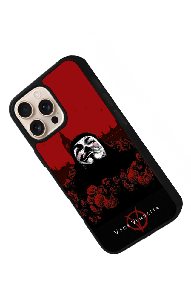 iPhone 15 Pro Uyumlu Vendetta Tasarımlı Glossy Premium Kılıf