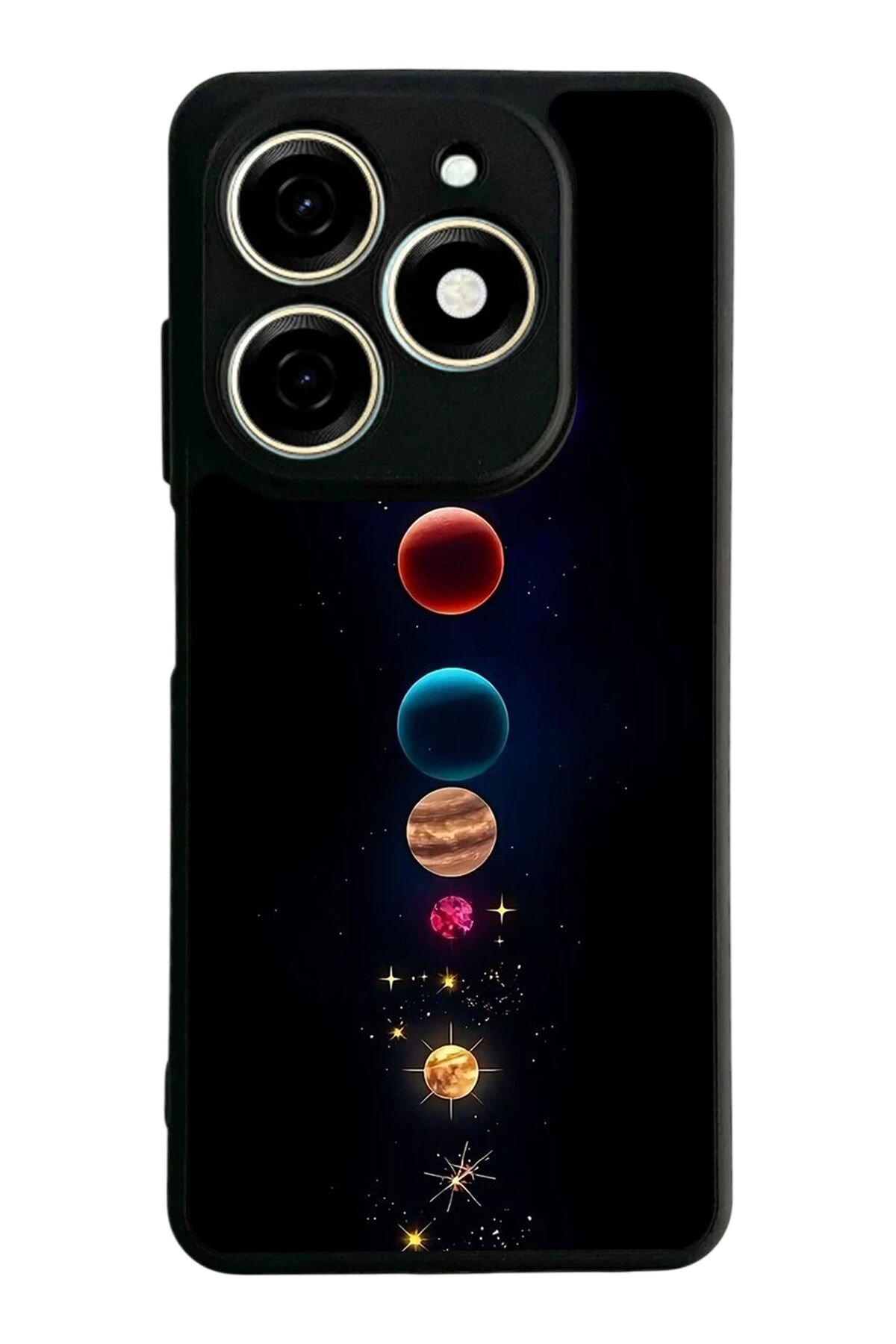 Tecno Spark 20/20C Uyumlu Uzay Tasarımlı Glossy Premium Kılıf