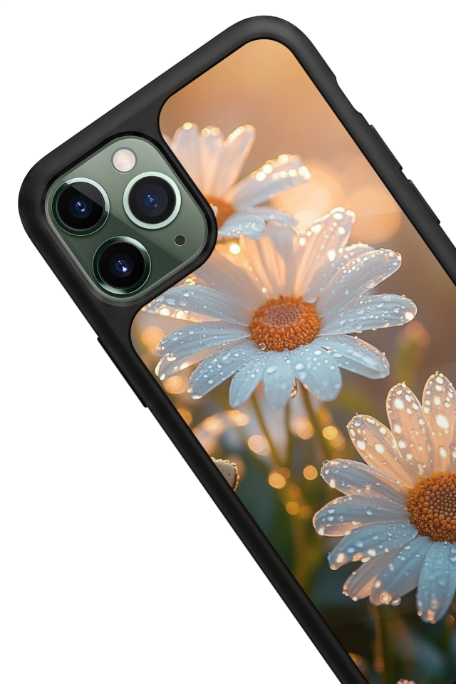 iPhone 11 Pro Uyumlu Cicek Tasarımlı Glossy Premium Kılıf