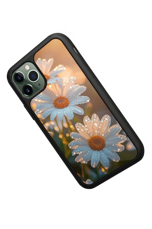 iPhone 11 Pro Uyumlu Cicek Tasarımlı Glossy Premium Kılıf