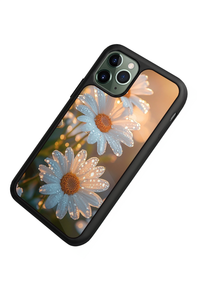 iPhone 11 Pro Uyumlu Cicek Tasarımlı Glossy Premium Kılıf