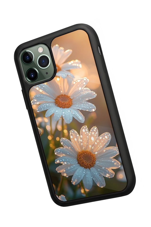 iPhone 11 Pro Uyumlu Cicek Tasarımlı Glossy Premium Kılıf