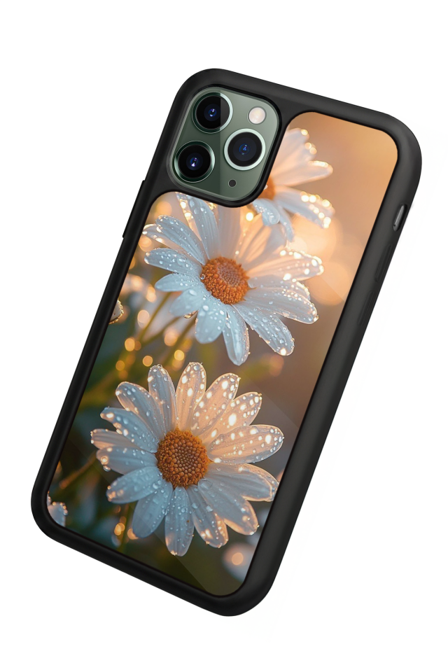 iPhone 11 Pro Uyumlu Cicek Tasarımlı Glossy Premium Kılıf