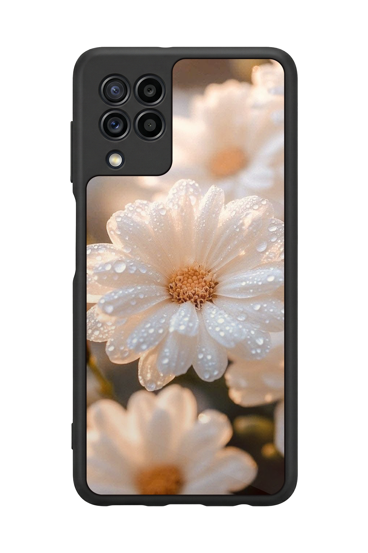 Samsung Galaxy M22 Uyumlu Cicek Tasarımlı Glossy Premium Kılıf