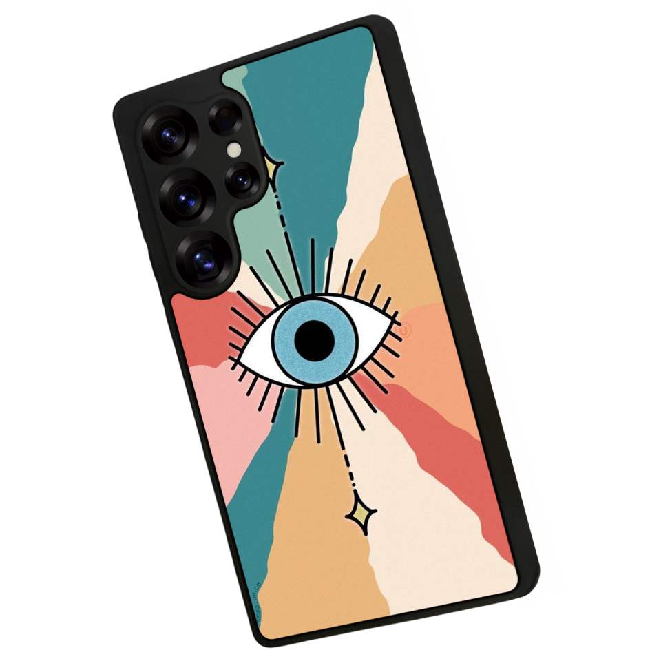 Samsung Galaxy S25 Ultra Uyumlu Göz Tasarımlı Glossy Premium Kılıf