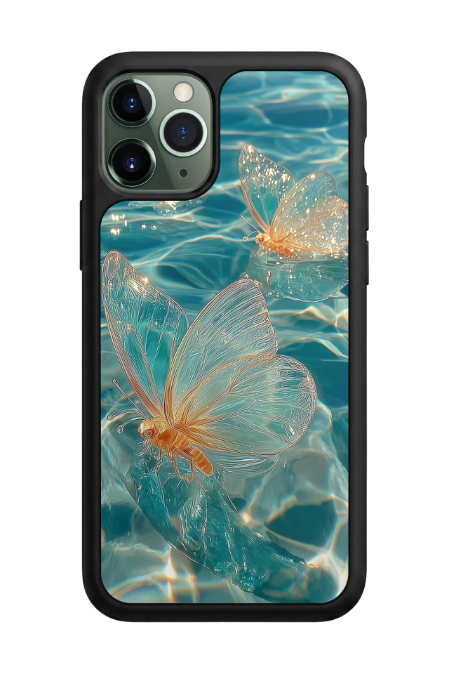 iPhone 11 Pro Max Uyumlu Kelebek Tasarımlı Glossy Premium Kılıf