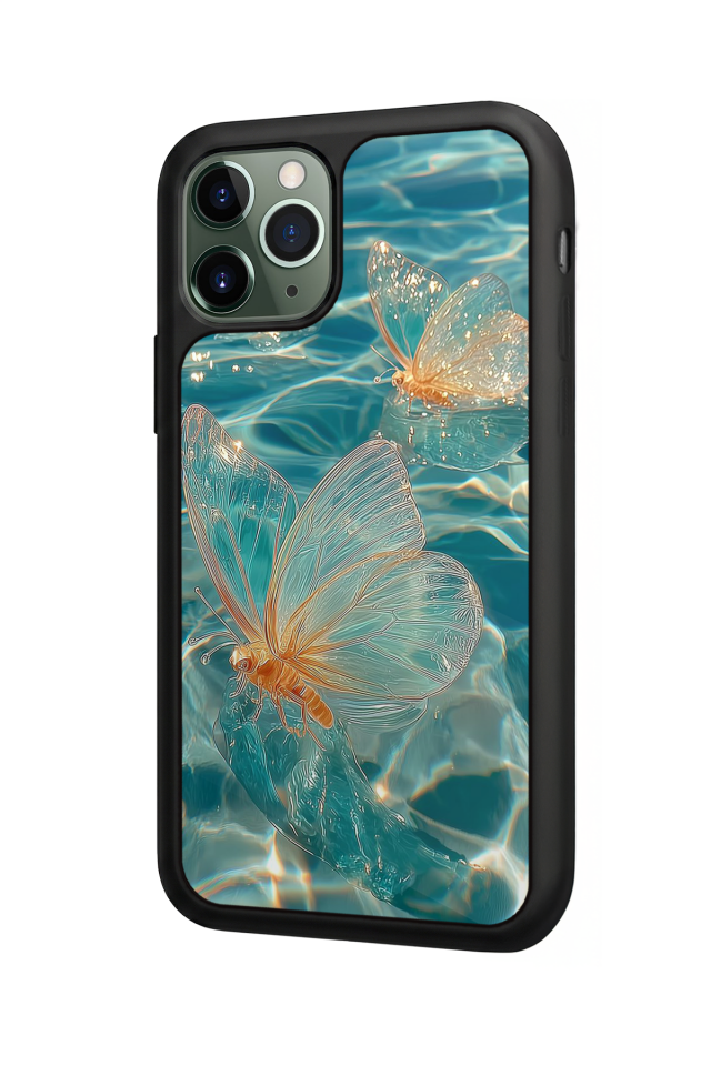 iPhone 11 Pro Max Uyumlu Kelebek Tasarımlı Glossy Premium Kılıf