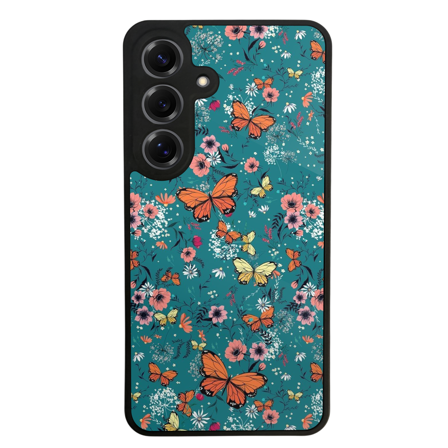 Samsung Galaxy S25 Uyumlu Kelebek Tasarımlı Glossy Premium Kılıf