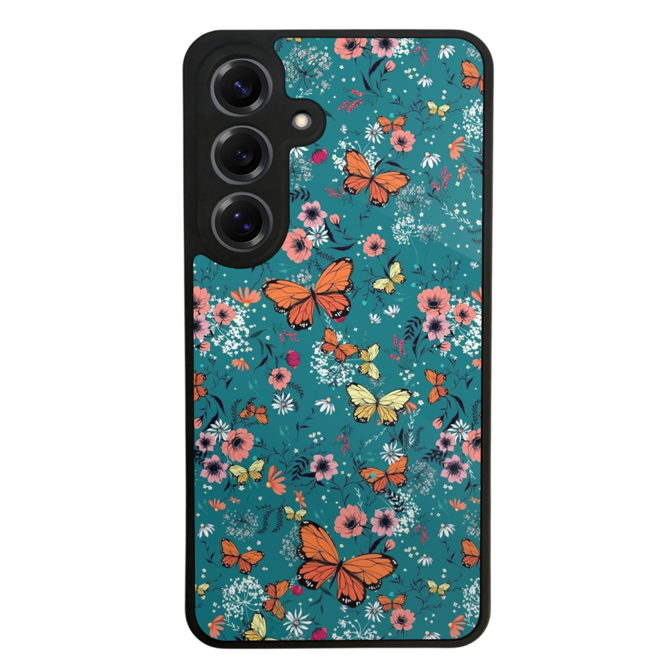 Samsung Galaxy S25 Uyumlu Kelebek Tasarımlı Glossy Premium Kılıf