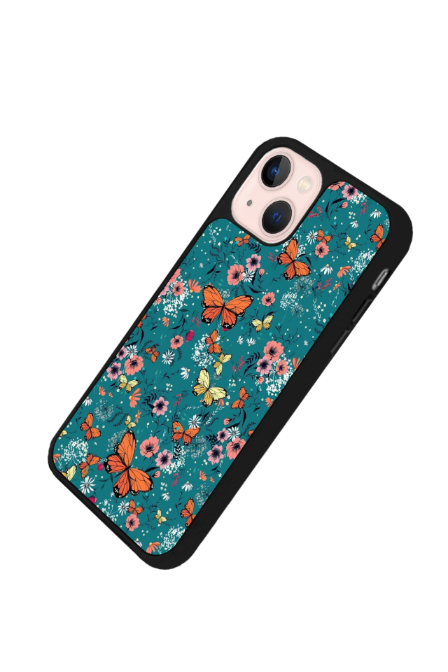 iPhone 13/14 Uyumlu Kelebek Tasarımlı Glossy Premium Kılıf