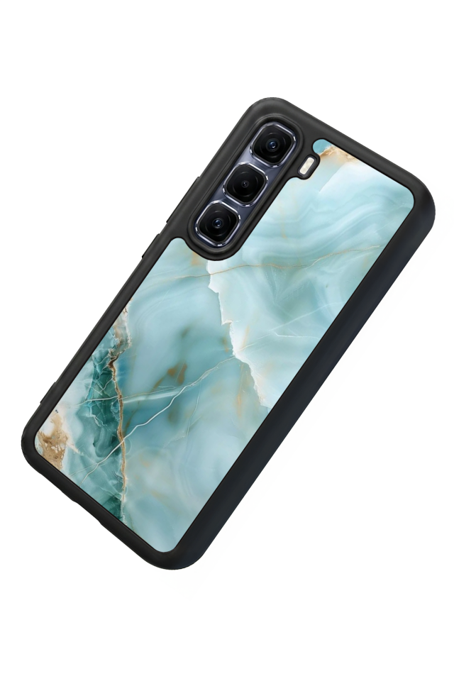 Infinix Hot 60 Pro Plus Uyumlu Mermer Marble Tasarımlı Glossy Premium Kılıf