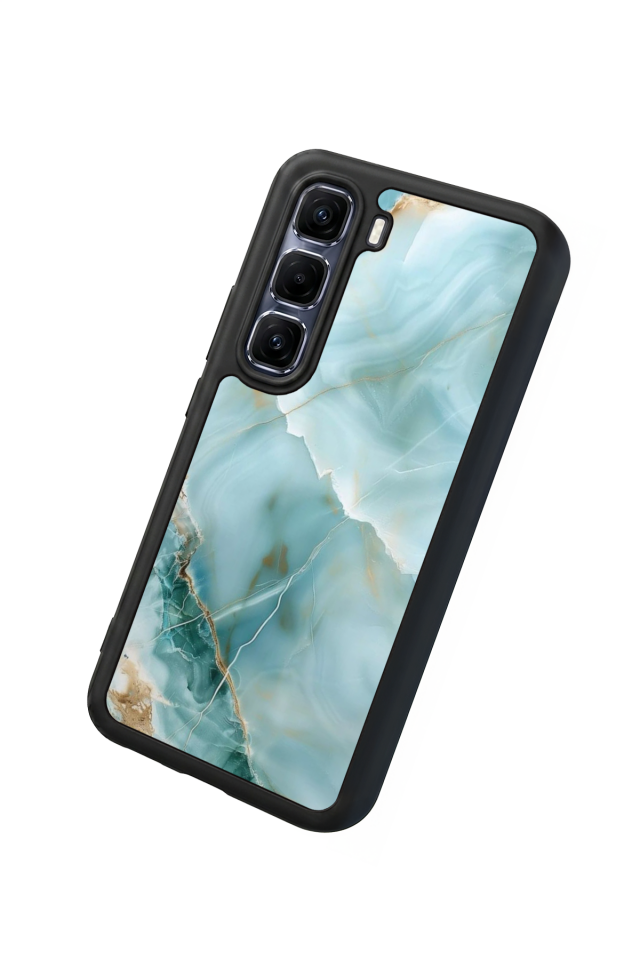 Infinix Hot 60 Pro Plus Uyumlu Mermer Marble Tasarımlı Glossy Premium Kılıf