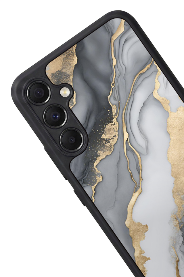 Samsung Galaxy A34 Uyumlu Mermer Marble Tasarımlı Glossy Premium Kılıf