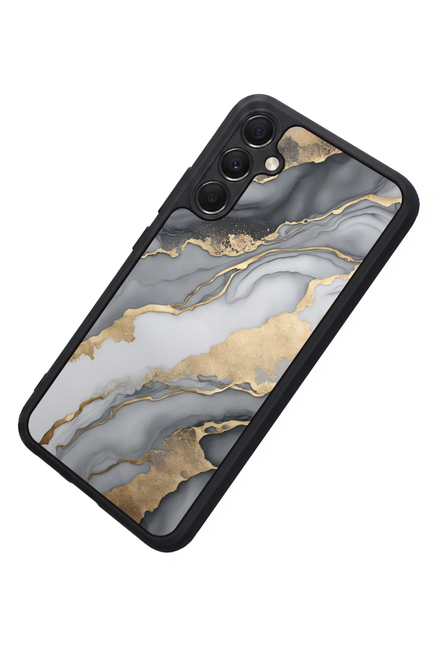 Samsung Galaxy A34 Uyumlu Mermer Marble Tasarımlı Glossy Premium Kılıf