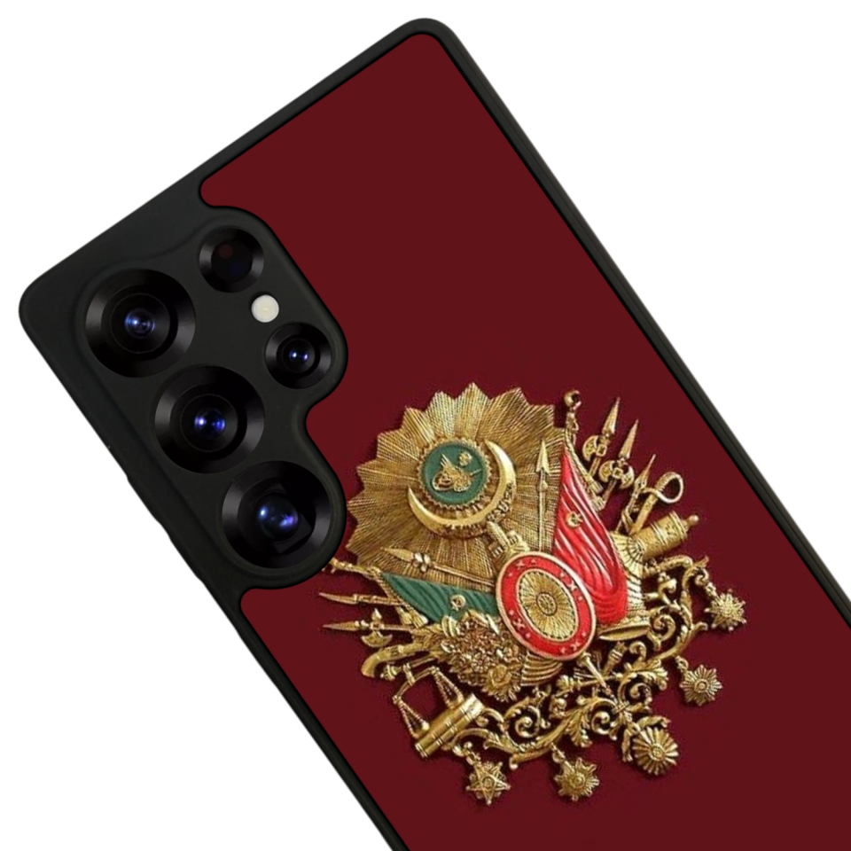 Samsung Galaxy S25 Ultra Uyumlu Osmanli Tugrasi Tasarımlı Glossy Premium Kılıf