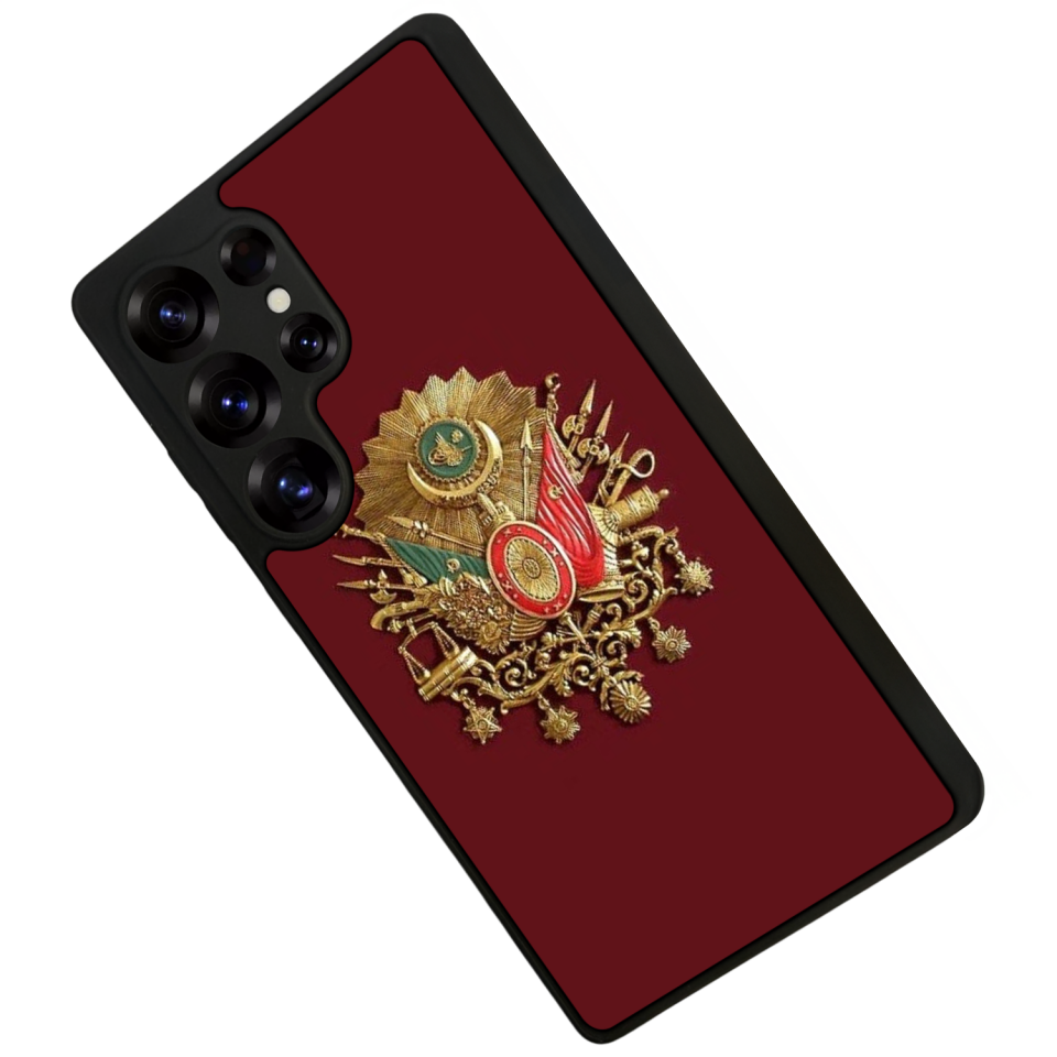 Samsung Galaxy S25 Ultra Uyumlu Osmanli Tugrasi Tasarımlı Glossy Premium Kılıf