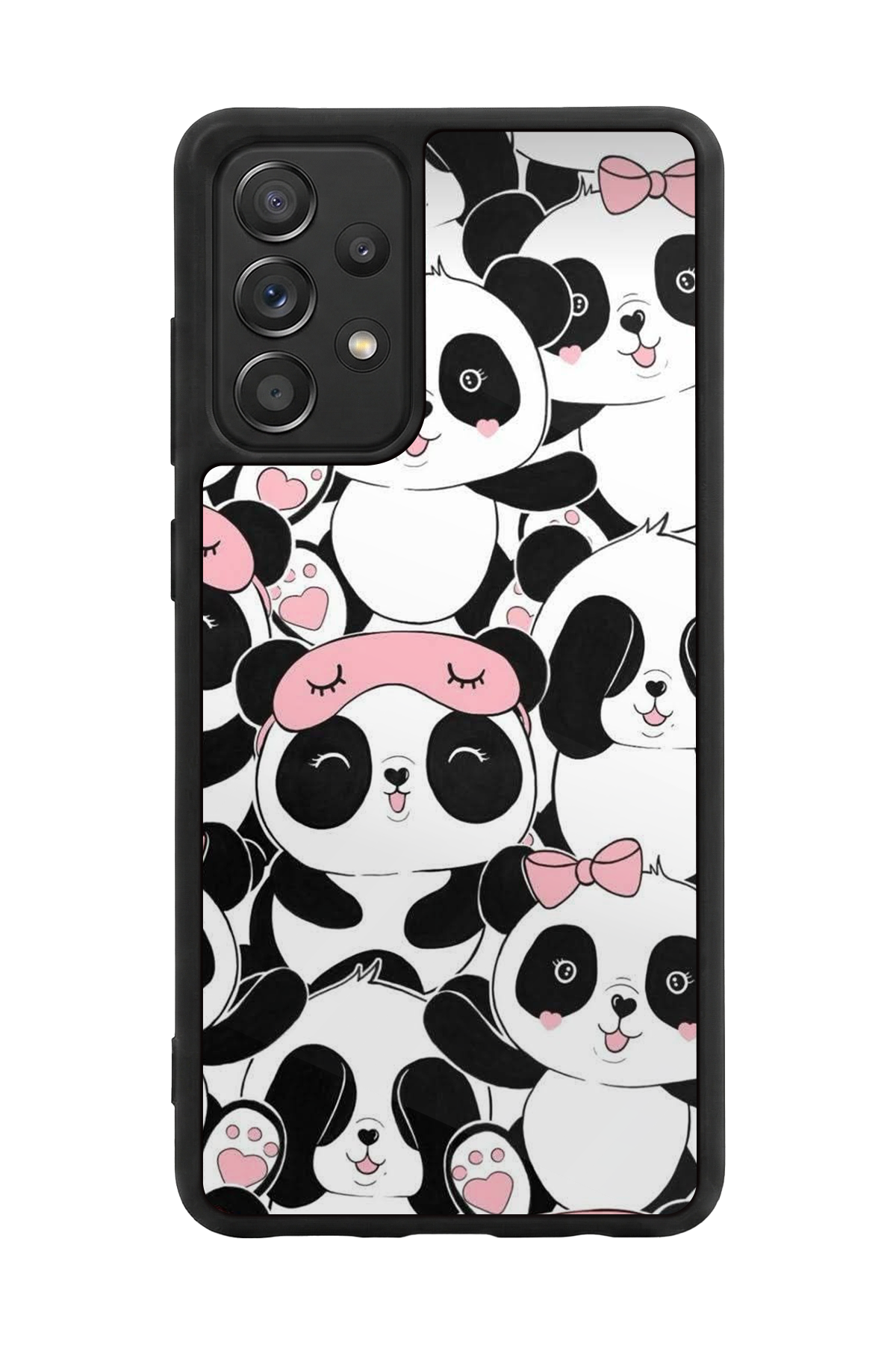 Samsung Galaxy A72 Uyumlu Panda Tasarımlı Glossy Premium Kılıf