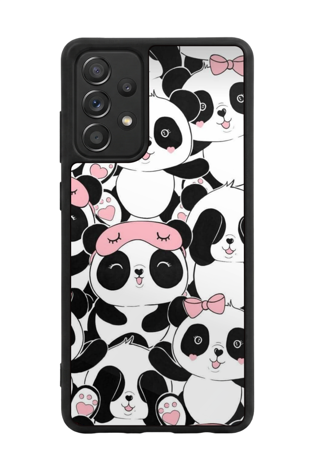 Samsung Galaxy A72 Uyumlu Panda Tasarımlı Glossy Premium Kılıf