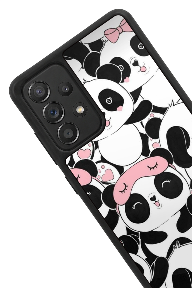 Samsung Galaxy A72 Uyumlu Panda Tasarımlı Glossy Premium Kılıf