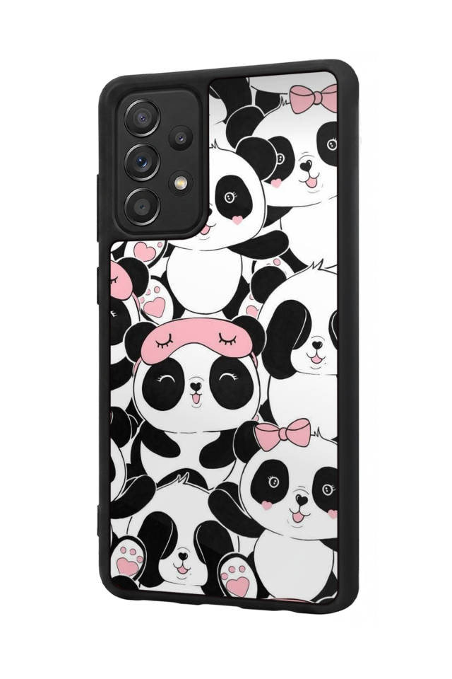 Samsung Galaxy A72 Uyumlu Panda Tasarımlı Glossy Premium Kılıf