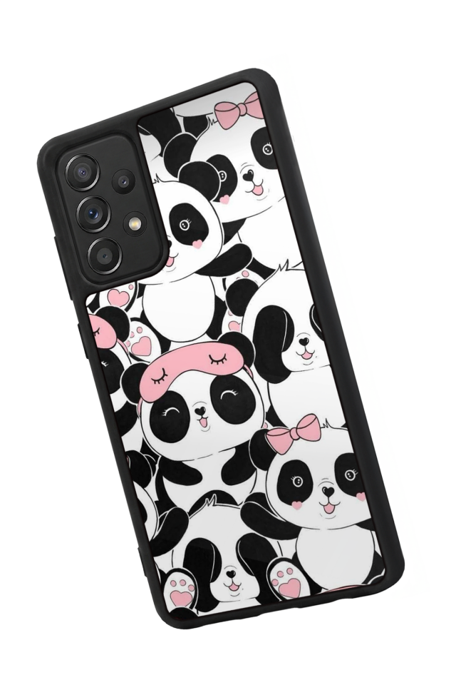 Samsung Galaxy A72 Uyumlu Panda Tasarımlı Glossy Premium Kılıf