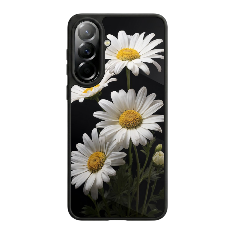 Samsung Galaxy A37 Uyumlu Papatya Tasarımlı Glossy Premium Kılıf