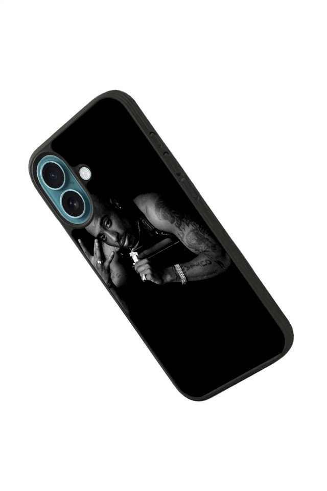 iPhone 16 Plus Uyumlu Tupac Tasarımlı Glossy Premium Kılıf