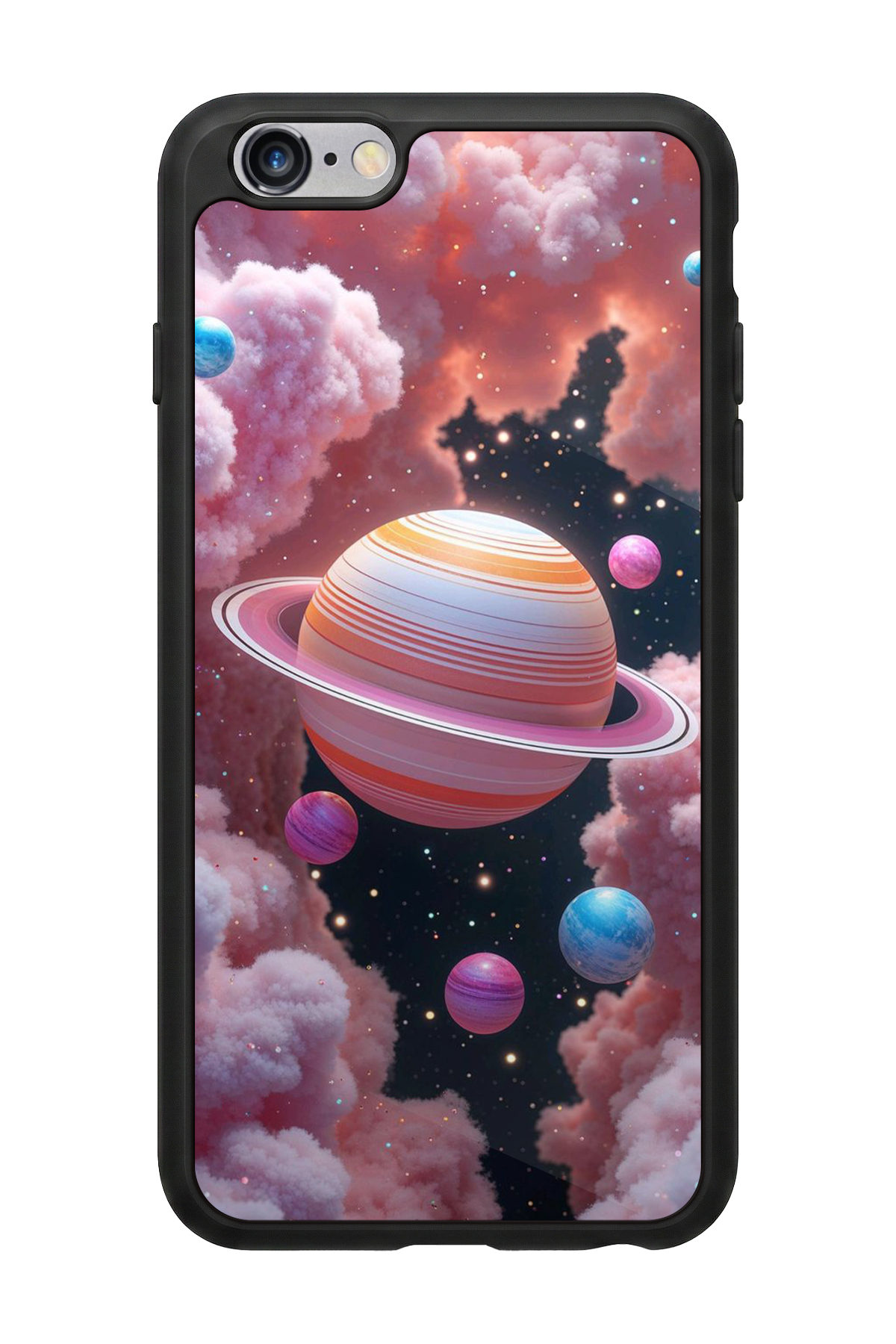 iPhone 6 Plus Uyumlu Uzay Tasarımlı Glossy Premium Kılıf