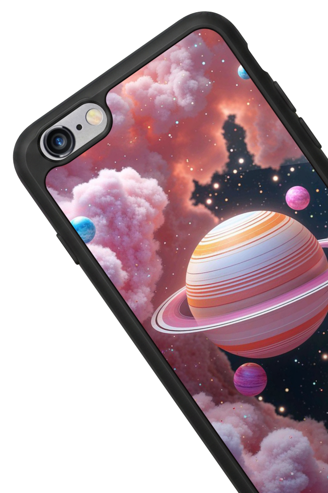 iPhone 6 Plus Uyumlu Uzay Tasarımlı Glossy Premium Kılıf
