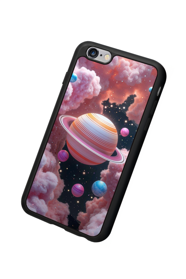 iPhone 6 Plus Uyumlu Uzay Tasarımlı Glossy Premium Kılıf