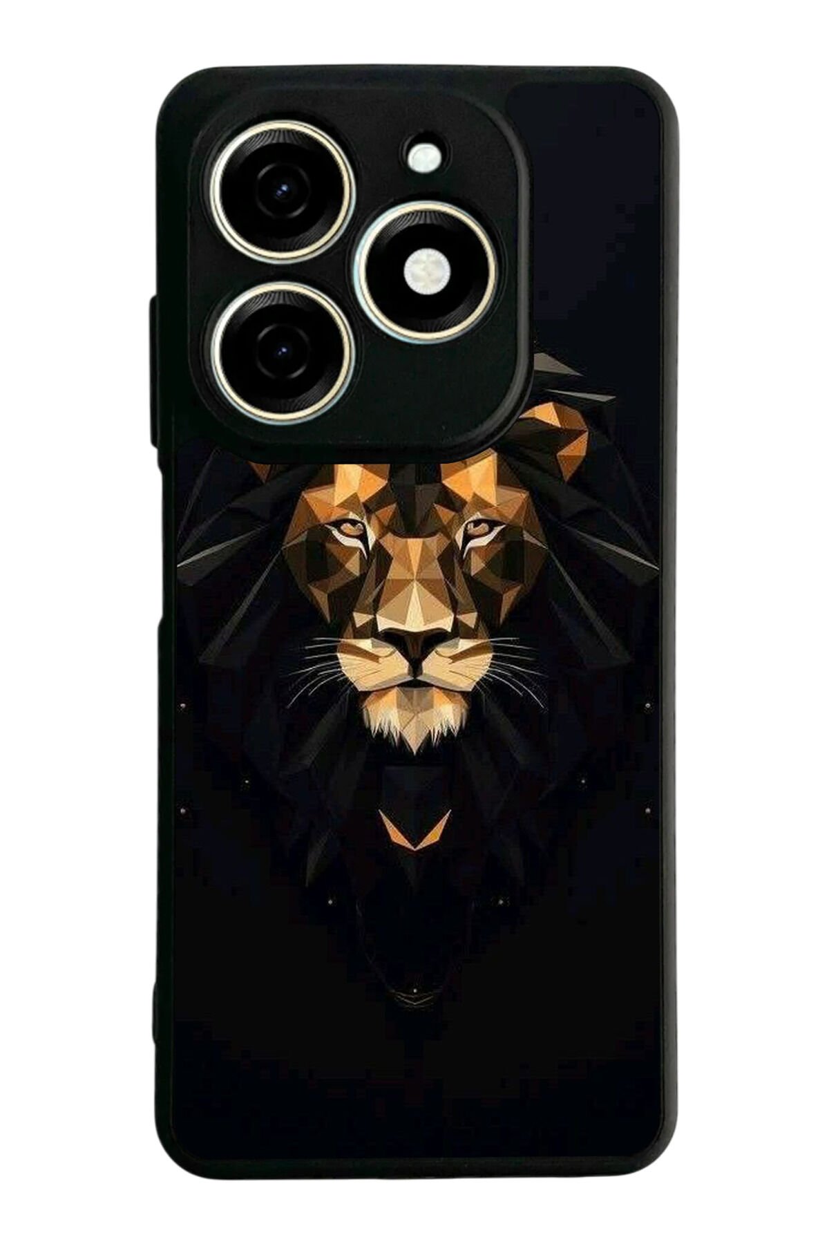 Tecno Spark 20/20C Uyumlu Aslan Tasarımlı Glossy Premium Kılıf