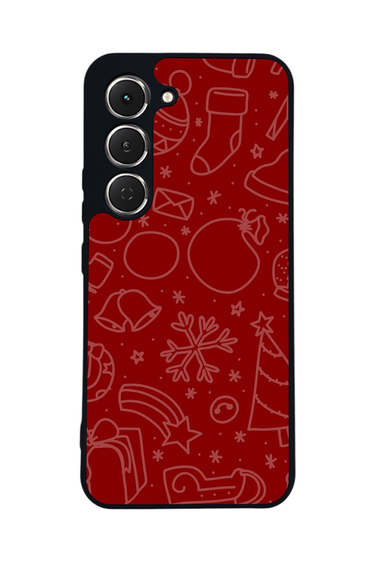 Tecno Spark 40 Pro Uyumlu Yilbasi Christmas Tasarımlı Glossy Premium Kılıf