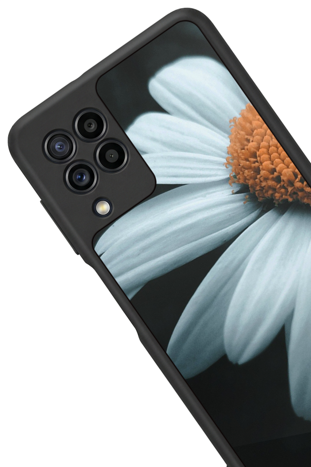 Samsung Galaxy M22 Uyumlu Cicek Tasarımlı Glossy Premium Kılıf