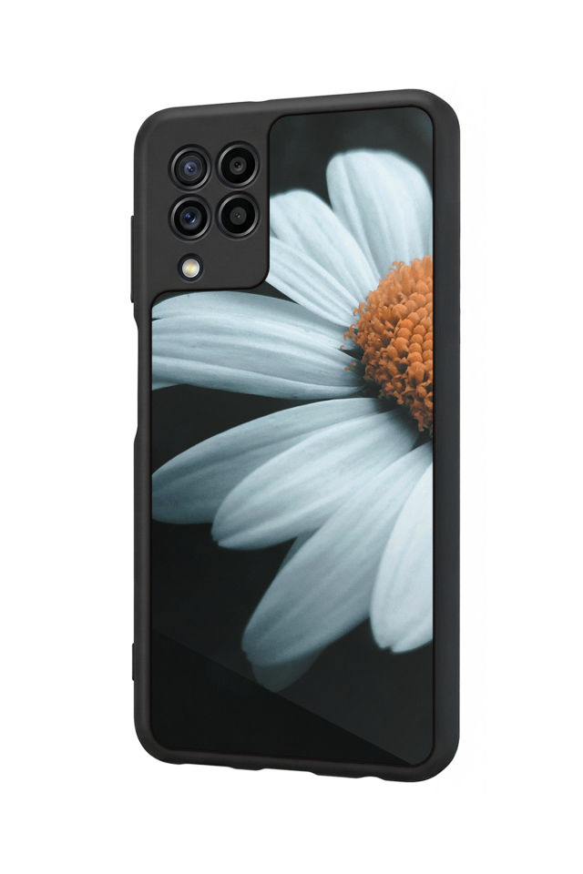 Samsung Galaxy M22 Uyumlu Cicek Tasarımlı Glossy Premium Kılıf