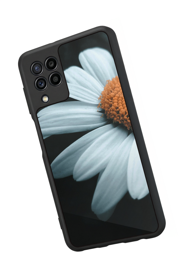 Samsung Galaxy M22 Uyumlu Cicek Tasarımlı Glossy Premium Kılıf