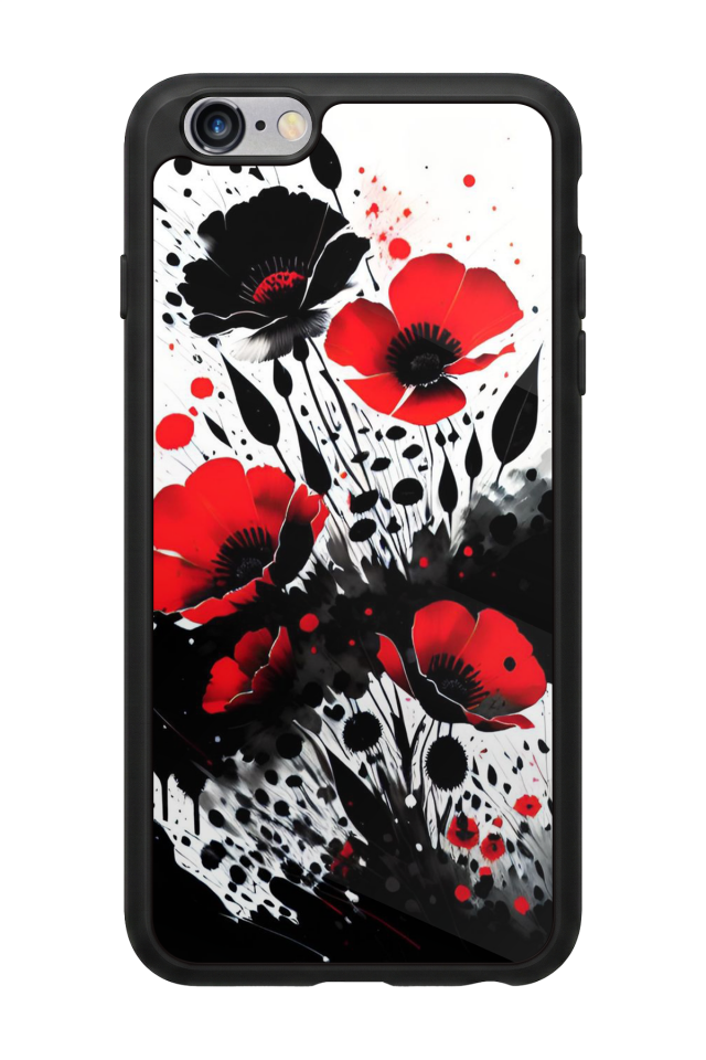 iPhone 6s Plus Uyumlu Floral Tasarımlı Glossy Premium Kılıf