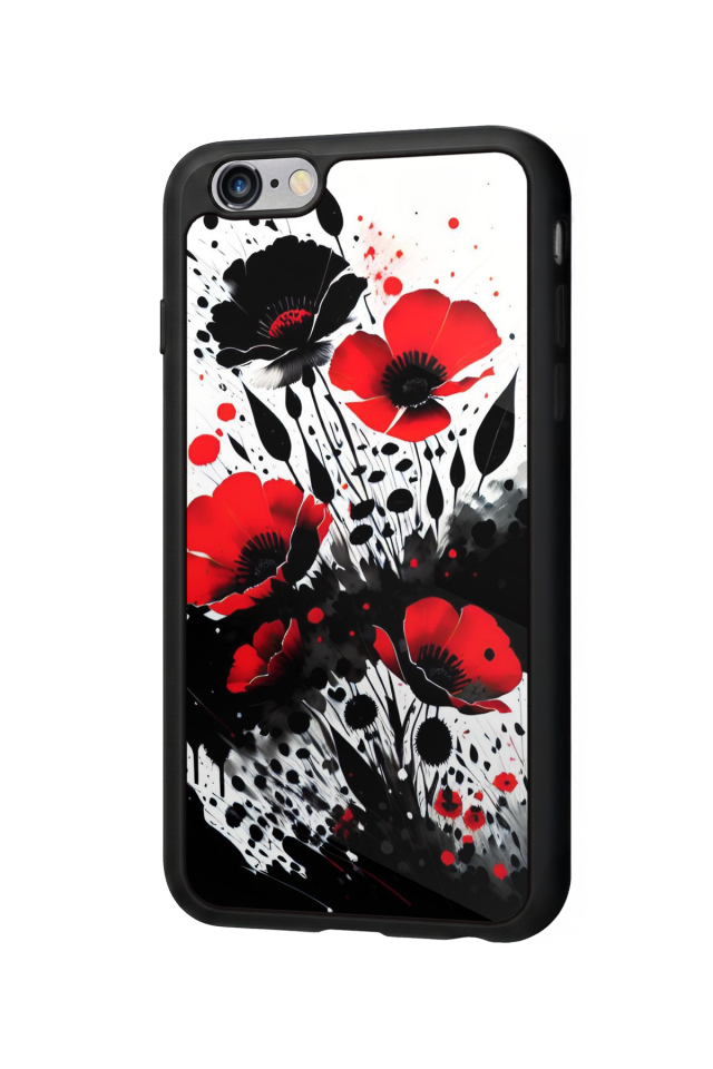 iPhone 6s Plus Uyumlu Floral Tasarımlı Glossy Premium Kılıf