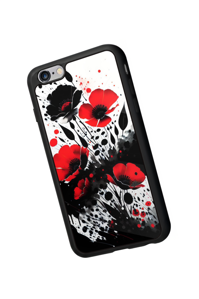 iPhone 6s Plus Uyumlu Floral Tasarımlı Glossy Premium Kılıf