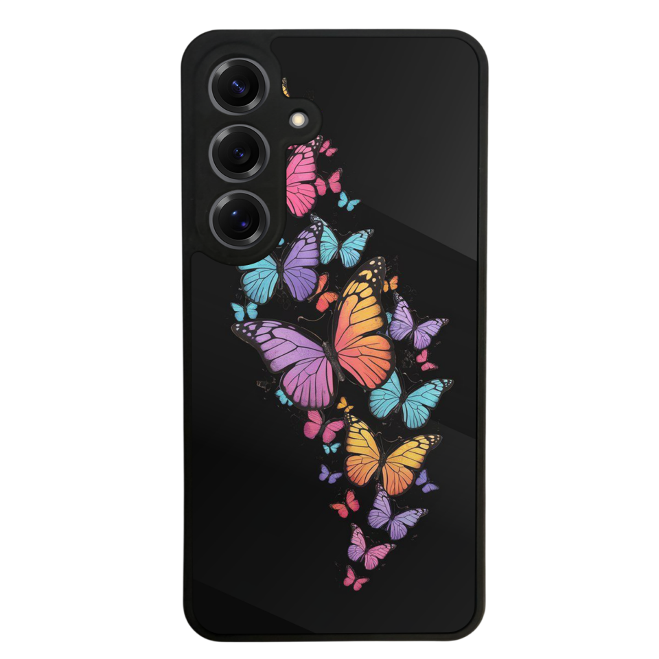 Samsung Galaxy S25 Uyumlu Kelebek Tasarımlı Glossy Premium Kılıf