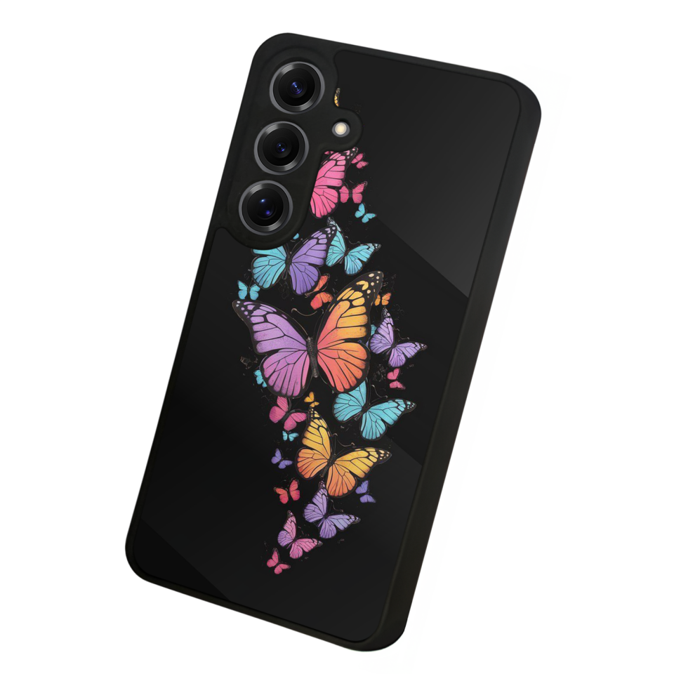 Samsung Galaxy S25 Uyumlu Kelebek Tasarımlı Glossy Premium Kılıf
